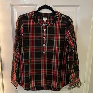 COPY - J Crew Plaid Blouse